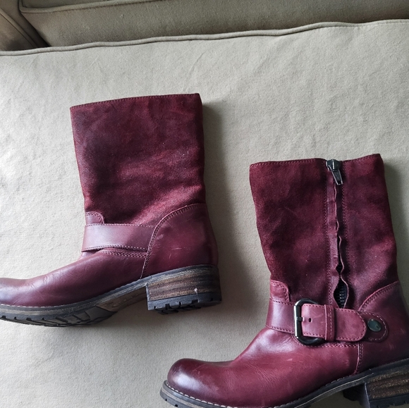 Clark leather suede ankle boots - Picture 2 of 5